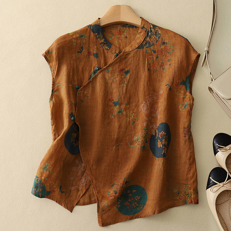 Amanda Linen Top – Italian Design 2025