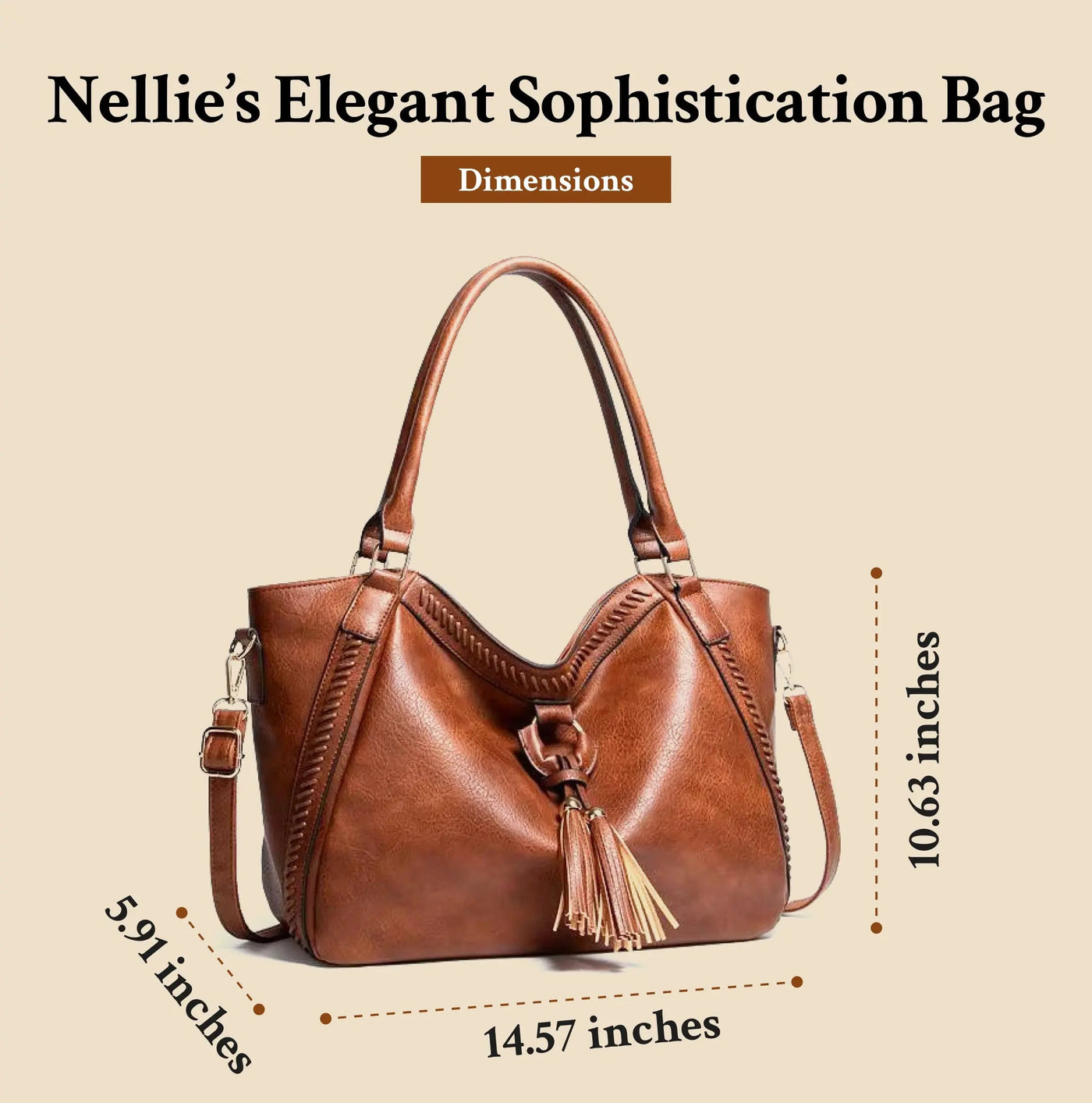 Nellie’s Elegant Sophistication | Leather Shoulder Bag